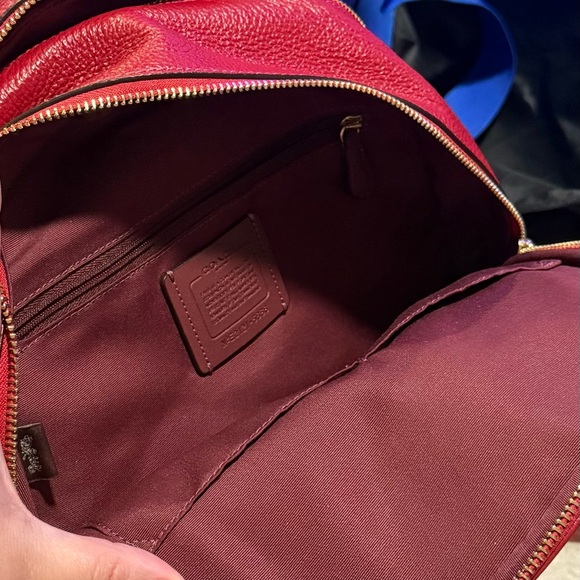 Coach Red Leather Backpack - Picture 2 of 3